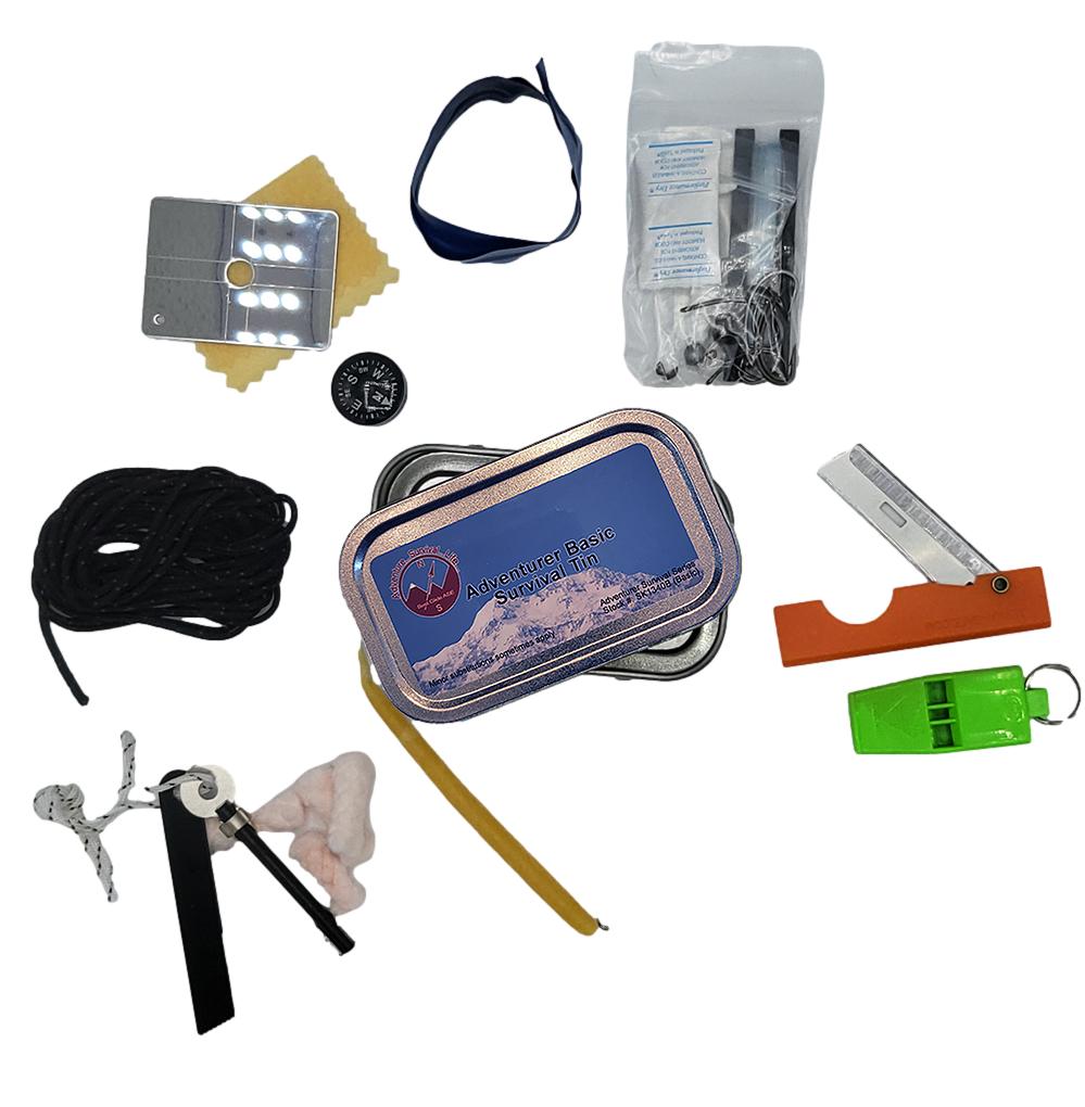 Adventurer Basic Survival Tin Kit – Best Glide ASE