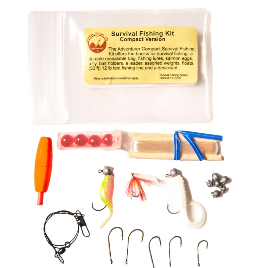  Survival Fishing Kit, Basic Version Compact Fishing Set for  Hiking Camping Backpacking Outdoor Survival : Sports & Outdoors