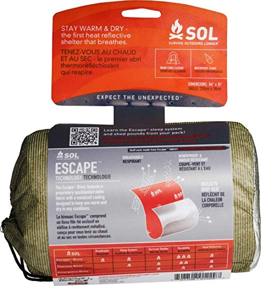 Escape Bivvy (OD Green) by Survive Outdoors Longer (SOL)