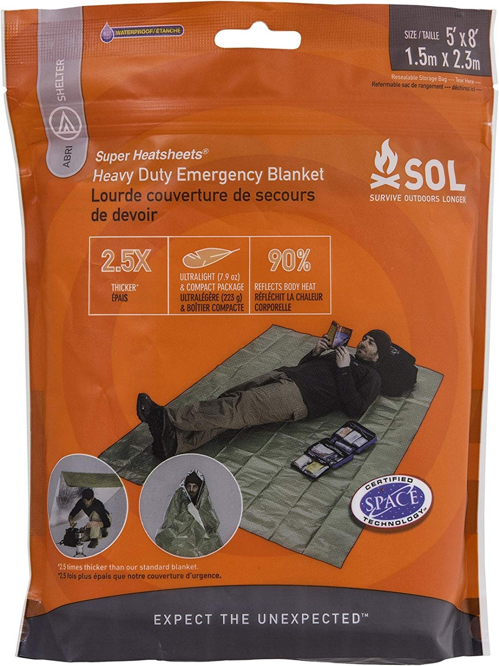 Heavy Duty Emergency Blanket (OD Green) by Survive Outdoors Longer (SOL)