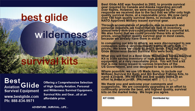Best Glide ASE Wilderness Trekker Survival Kit