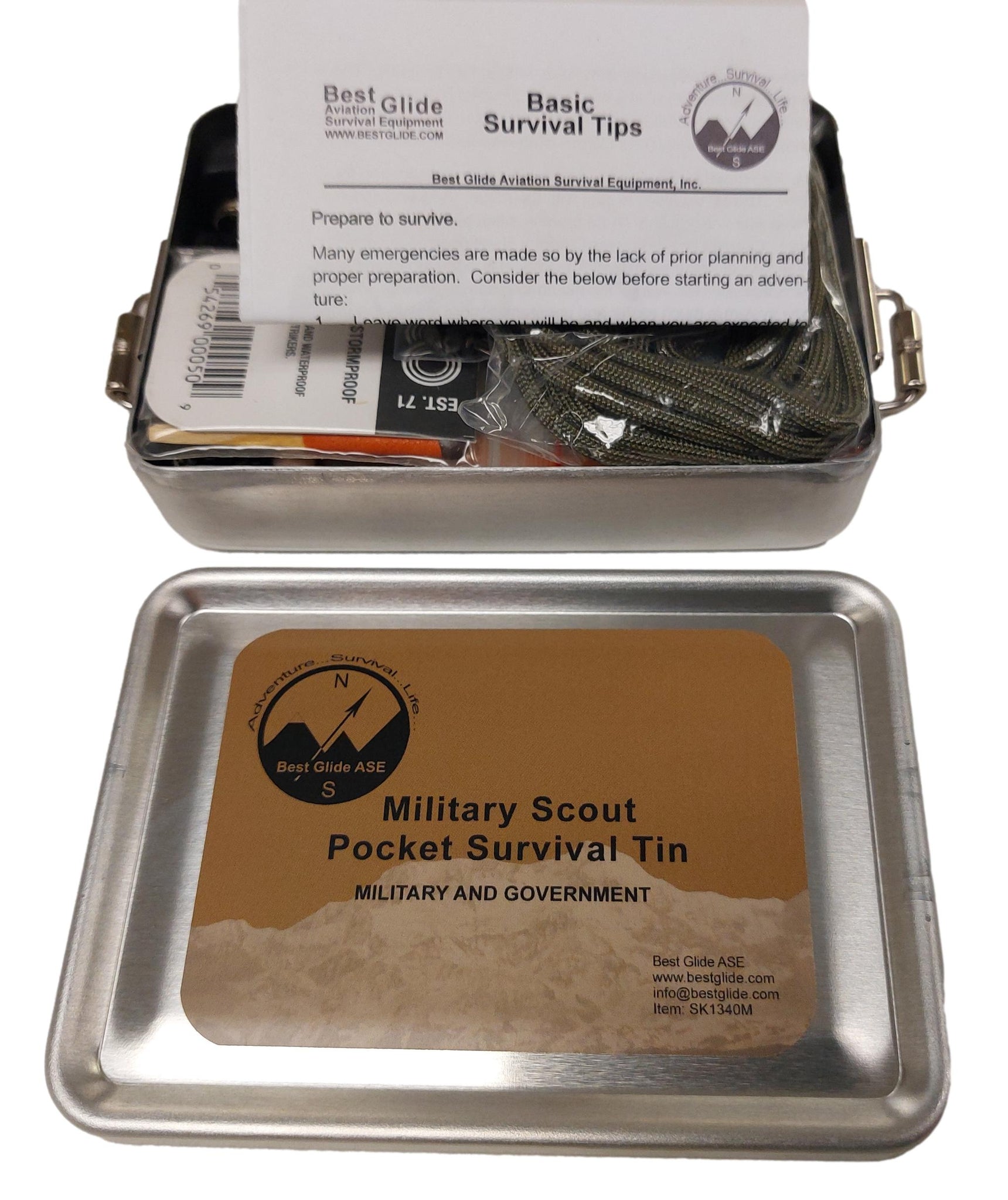 Best Glide ASE Military Scout Pocket Survival Tin (Upgraded)