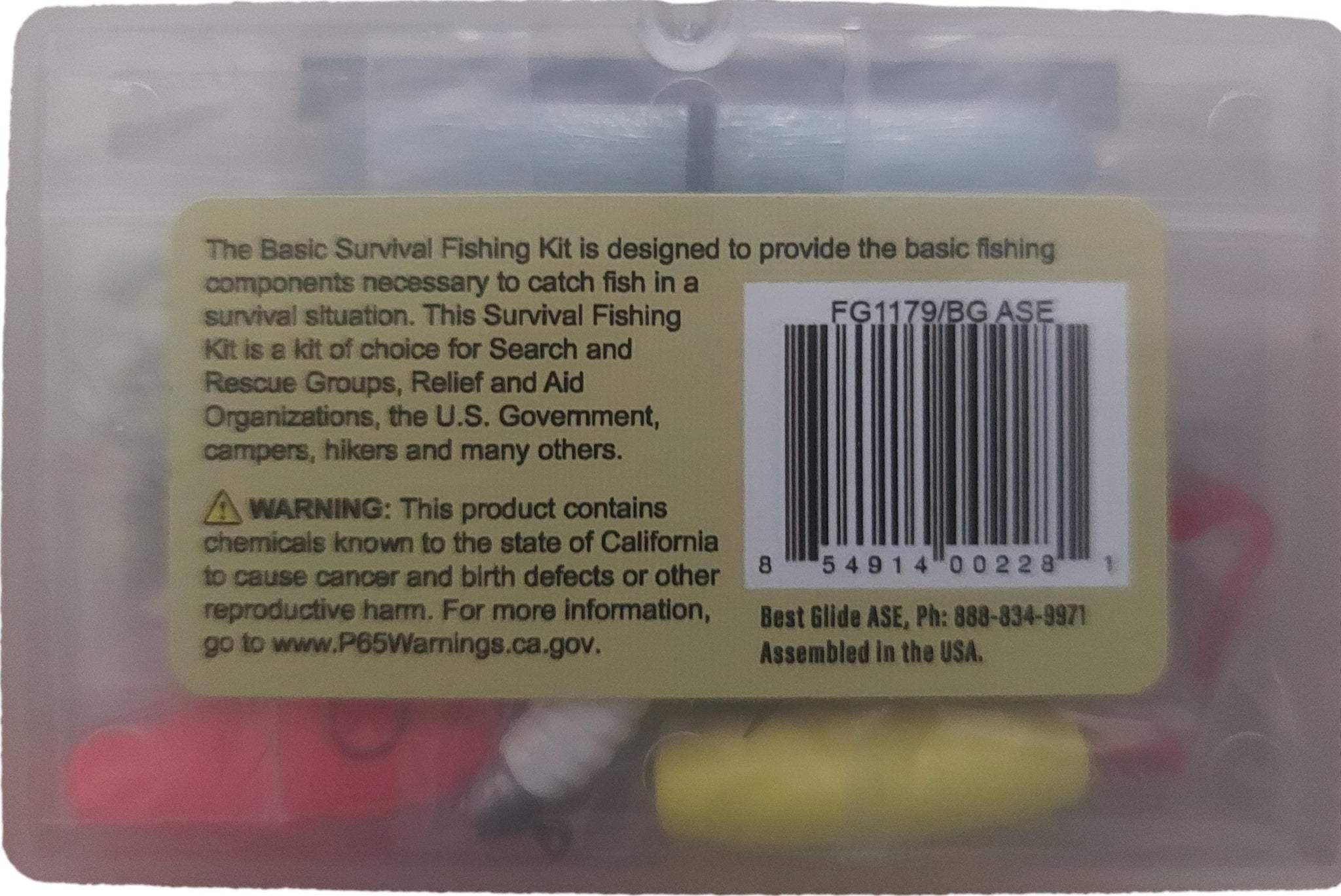 Best Glide ASE Emergency Survival Fishing Kit - Basic Version
