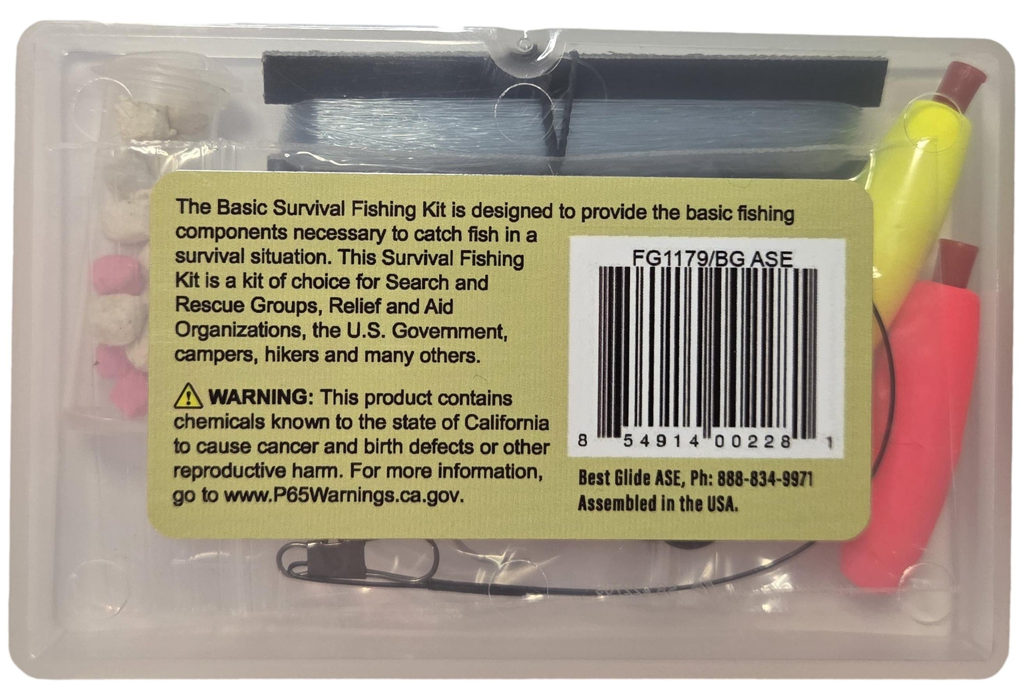 Best Glide ASE Emergency Survival Fishing Kit - Basic Version