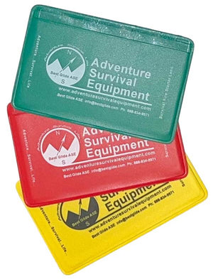 Best Glide ASE Fresnel Lens Fire Starter and Magnifier (Green, Red, or Yellow Cover; Singles or 3-Packs)