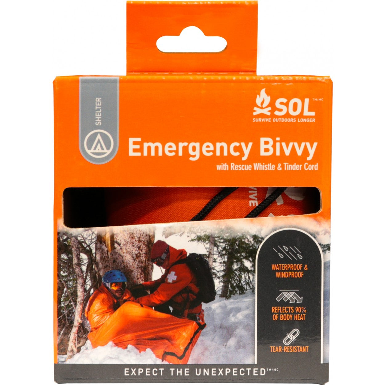 Emergency Bivvy with Rescue Whistle by Survive Outdoors Longer (SOL)