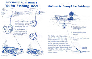 Mechanical Fisher – Yo-Yo Fishing Reel - Flat Trigger (Single Reel)