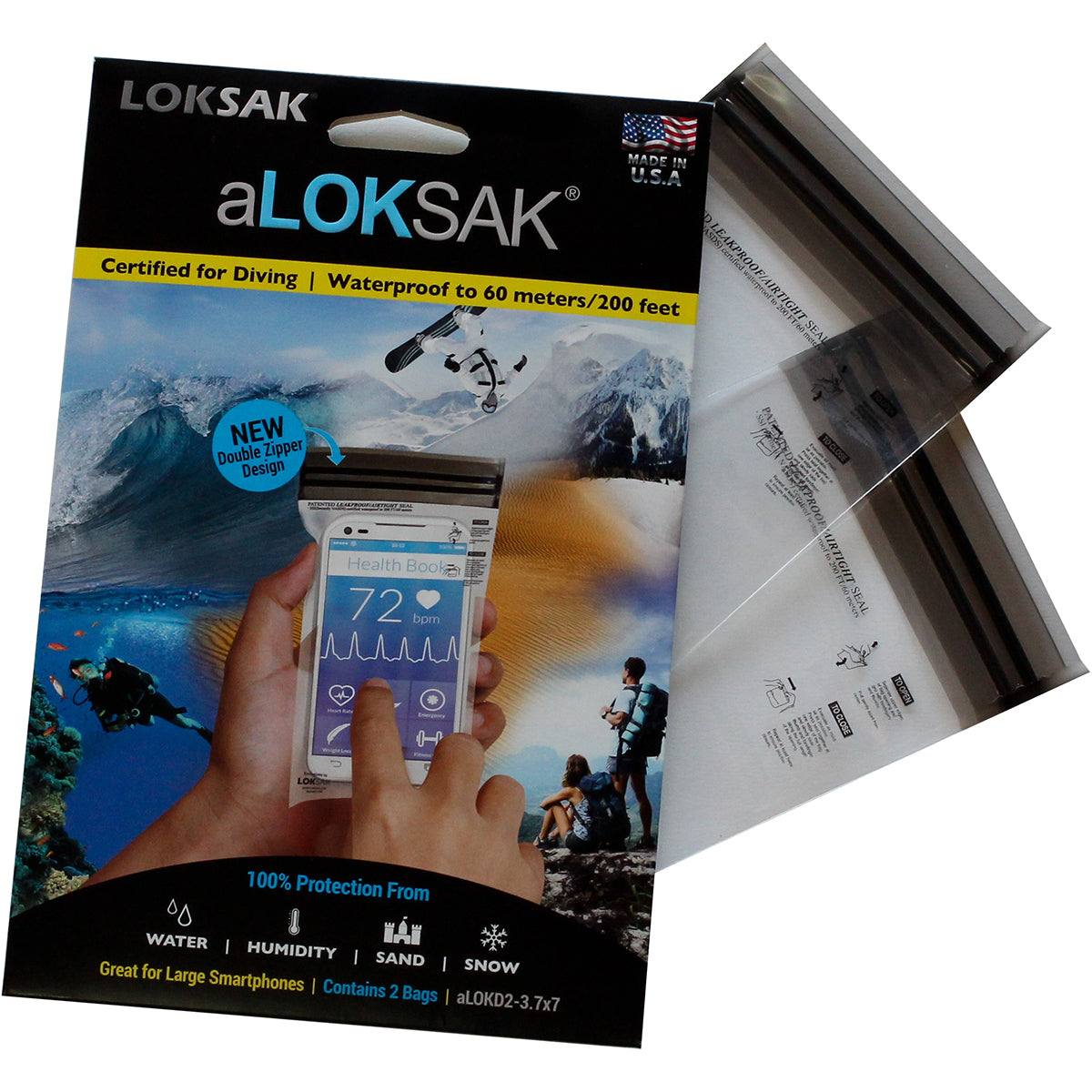 aLOKSAK Element Proof Bags - 2 Packs of Various Sizes