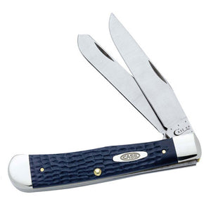 Case American Workman Trapper CA13000 Pocket Knife  with Blue Jigged Synthetic Handle