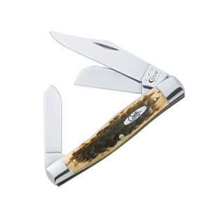 Case Large Stockman Amber Bone CV Pocket Knife
