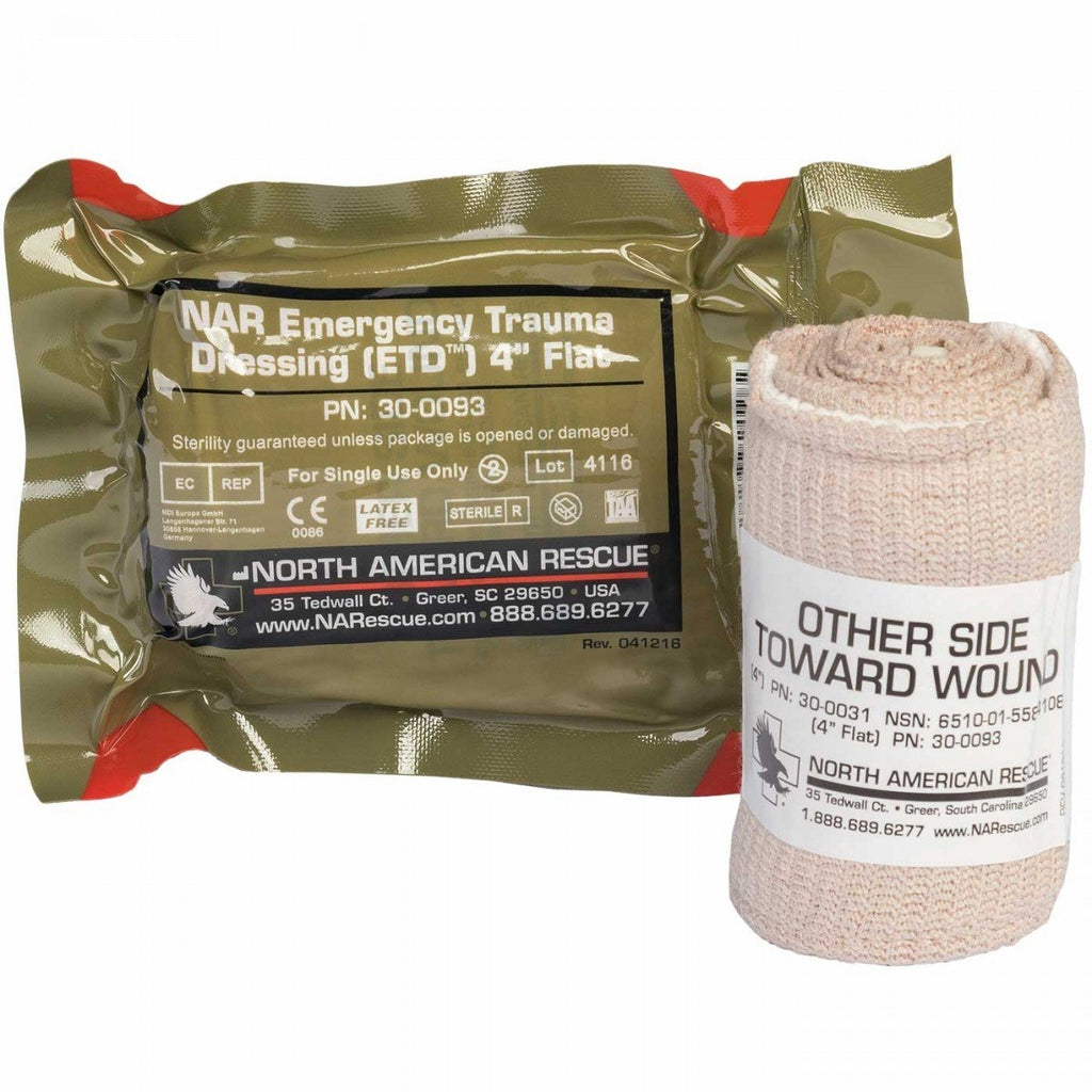 Flat Emergency Trauma Dressing (ETD) - 4 inch by North American Rescue