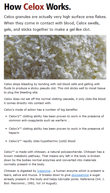 Celox Granular Hemostatic Agent - 35 Gram Packet