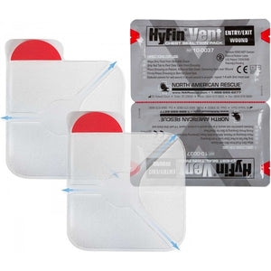 HyFin® Vent Chest Seal (Twin Pack) by North American Rescue (NSN:  6510-01-642-6212)