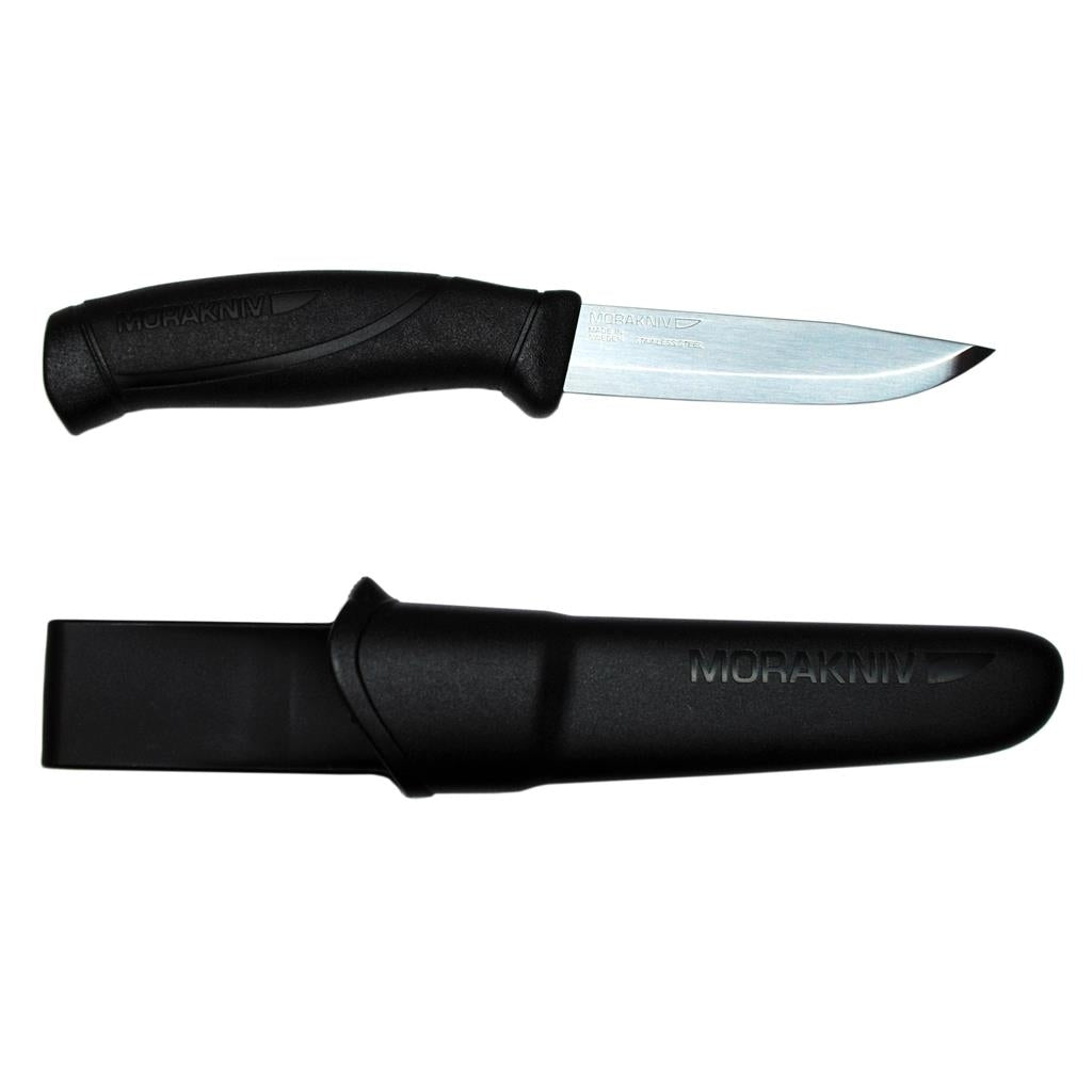 Morakniv Companion Knife With Stainless Steel Blade (Black) By Mora Of Sweden