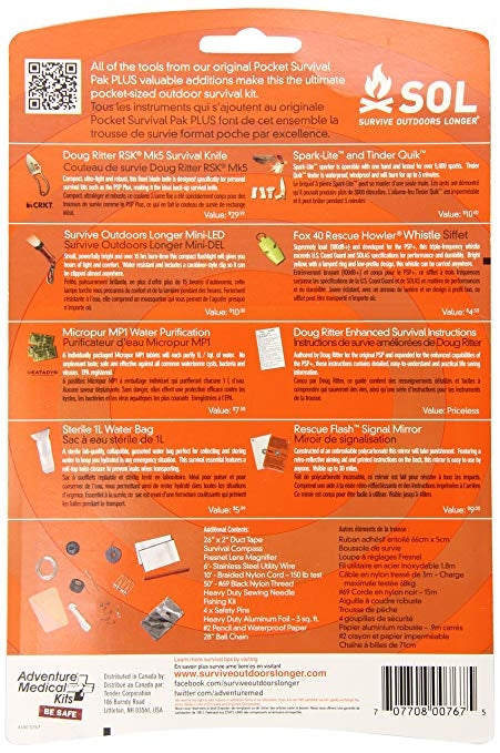 Pocket Survival Pak Plus by Survival Outdoors Longer and Designed by Doug Ritter